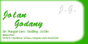 jolan godany business card